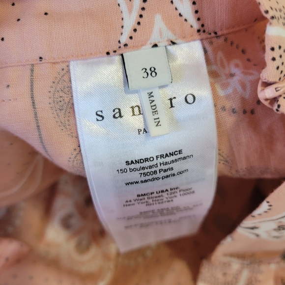 Sandro Paris Pleated bandana print short - Picture 6 of 12